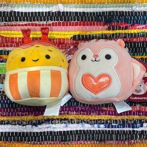 Squishmellow Nestor the Nugget and Gabourey the squirrel